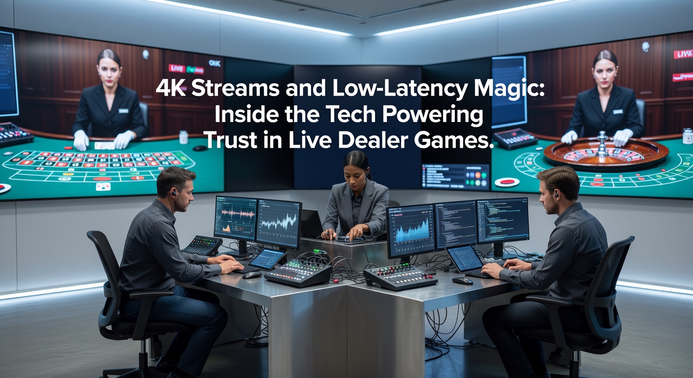 High-resolution 4K stream of a live blackjack dealer interacting with players in real-time, showcasing crystal-clear visuals and fluid motion