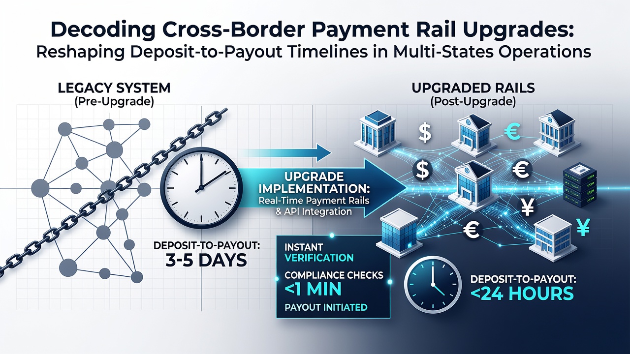 Data visualization showing reduced deposit-to-payout timelines after payment rail upgrades in online poker