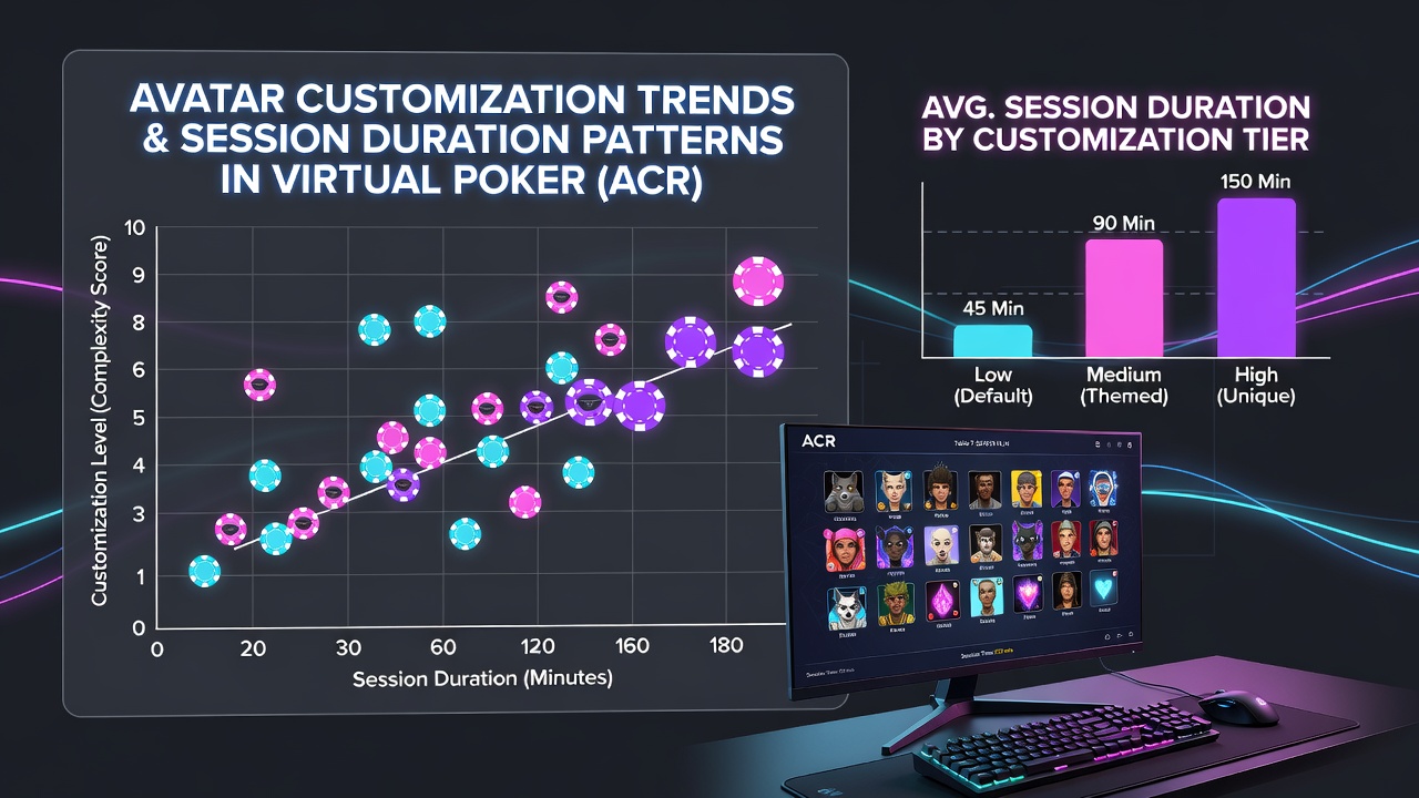 Charts displaying session duration patterns linked to avatar customization levels in regulated poker environments