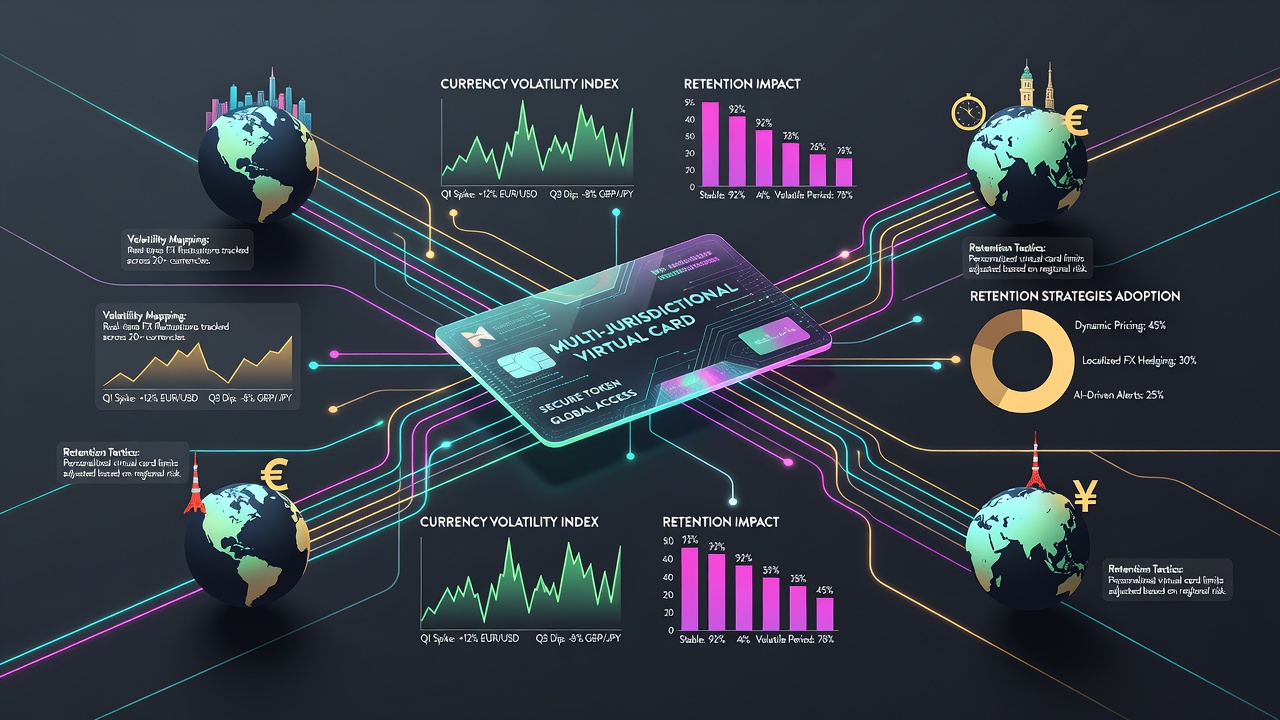 Dashboard view showing retention metrics during periods of elevated currency volatility